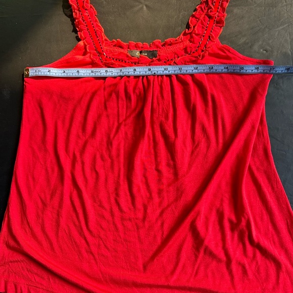 Express Ruffle & Beaded Top - Picture 2 of 3